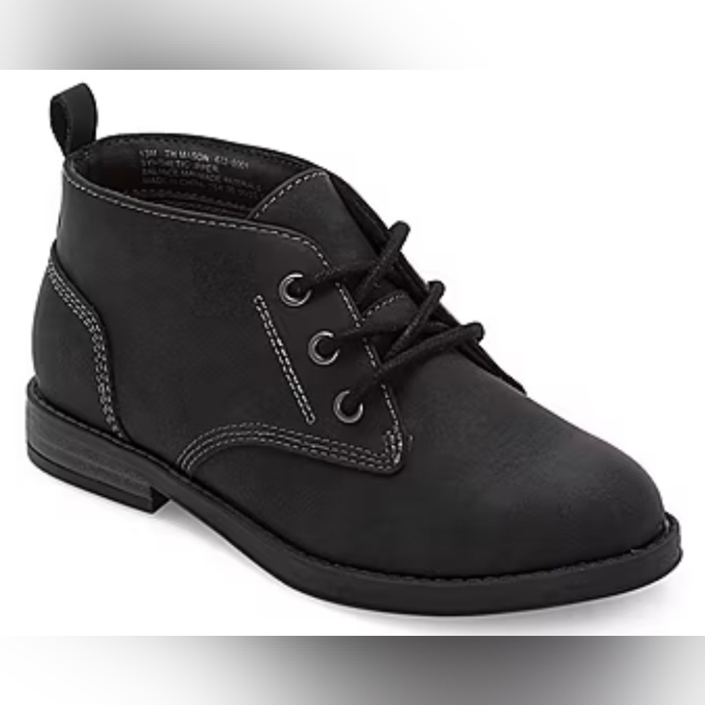 New No Box Thereabouts Big Boys US 6 Mason Chukka Boots Black With Memory Foam